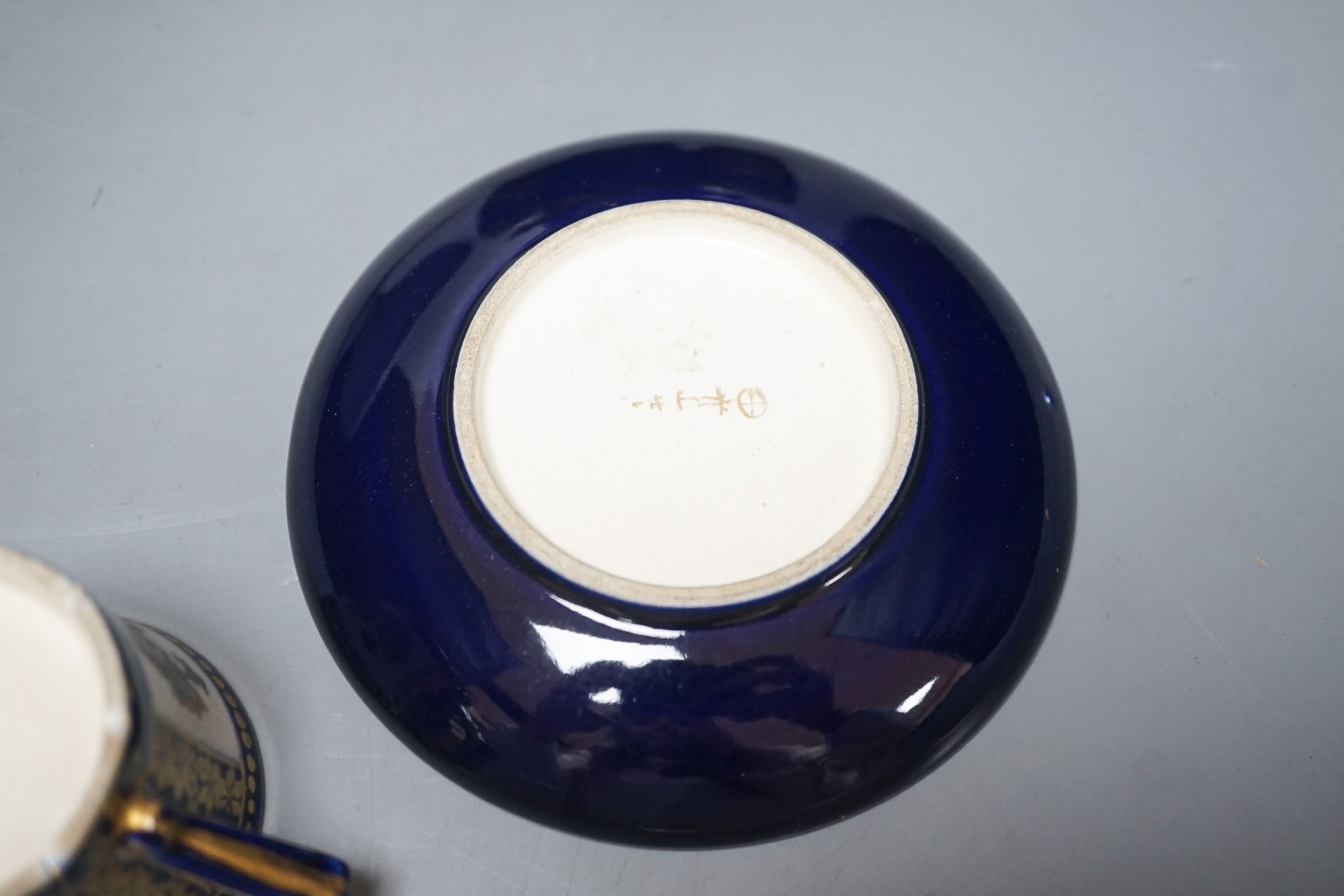 A group of Japanese ceramics and cloisonne enamel wares 19cm